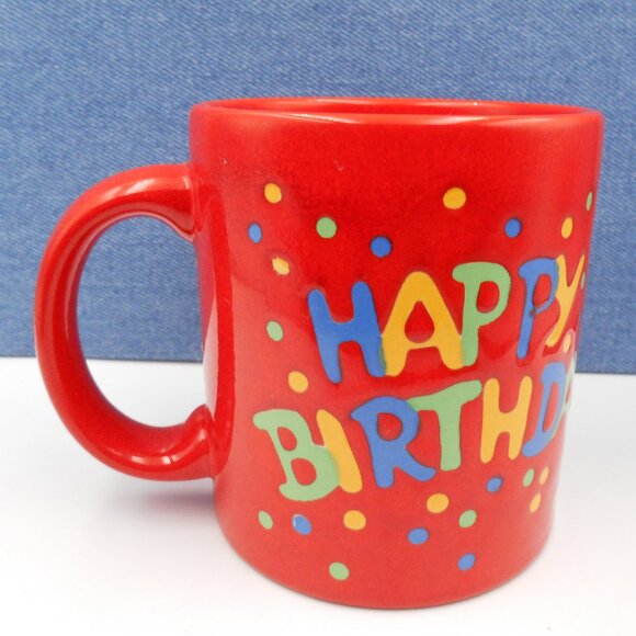 VINTAGE WAECHTERSBACH CONFETTI HAPPY BIRTHDAY COFFEE MUG CUP MADE IN GERMANY - Picture 3 of 8